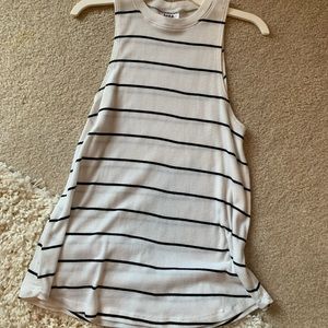 white-black stripped halter tank from B.P.